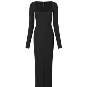 SKIMS Soft Lounge Long Sleeve Dress in Onyx, NWT